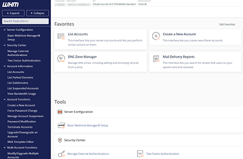 Web Host Manager (WHM): la completa gestione multidominio di CPanel