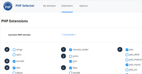 Cloudlinux permette una elevata personalizzazione delle configurazioni PHP